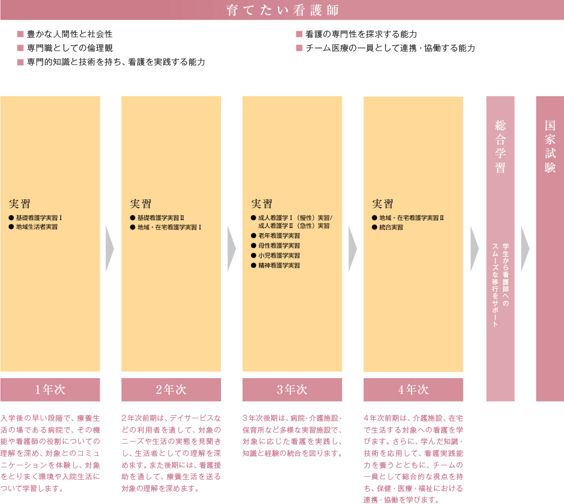 4年間の臨地実習
